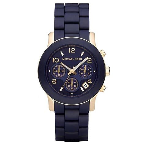 michael kors mk5316|Michael Kors Runway Navy Silicone Wrapped Watch .